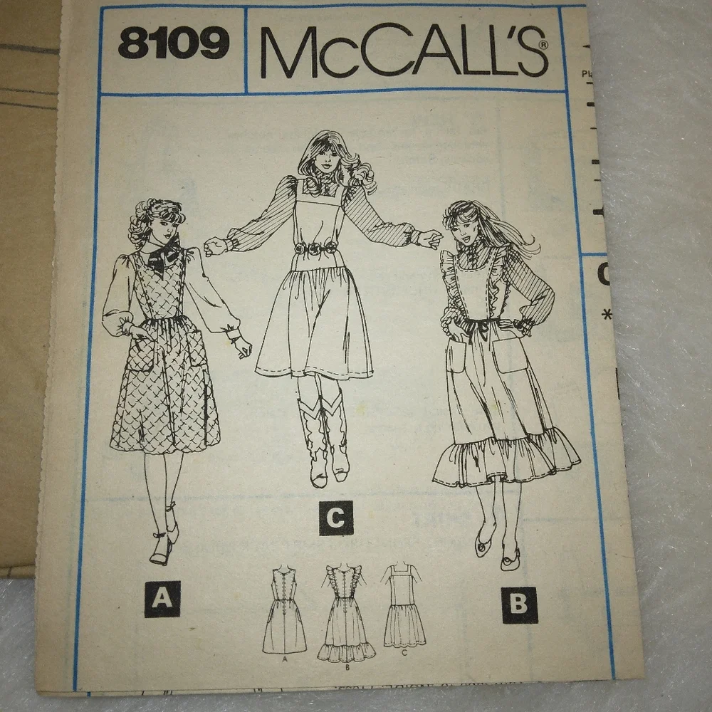 McCall's 8109 Sz 14 bust 36 Misses Jumpers in 3 variations, vintage 1982